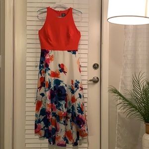 Floral Hi-lo Hem Midi Dress